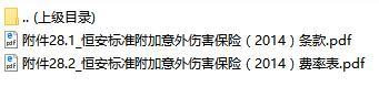 恒安标准附加意外伤害保险条款费率表.rar