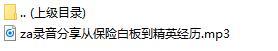 录音分享从保险白板到精英经历.rar
