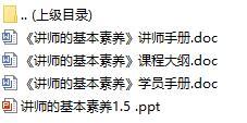 初級講師培訓課程1講師的基本素養(yǎng)含講師學員手冊課程大綱65頁.rar