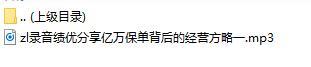 录音绩优分享亿万保单背后的经营方略一.rar
