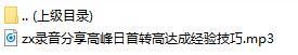 录音分享高峰日首转高达成经验技巧.rar