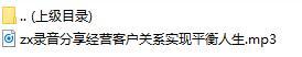 录音分享经营客户关系实现平衡人生.rar