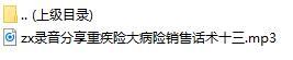 录音分享重疾险大病险销售话术十三.rar