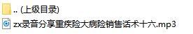 录音分享重疾险大病险销售话术十六.rar