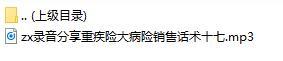 录音分享重疾险大病险销售话术十七.rar