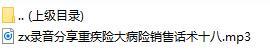 录音分享重疾险大病险销售话术十八.rar