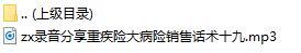 录音分享重疾险大病险销售话术十九.rar