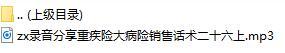 录音分享重疾险大病险销售话术二十六上.rar