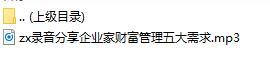 录音分享企业家财富管理五大需求.rar