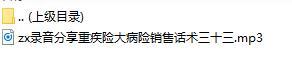 录音分享重疾险大病险销售话术三十三.rar