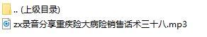 录音分享重疾险大病险销售话术三十八.rar