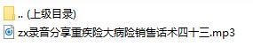 录音分享重疾险大病险销售话术四十三.rar