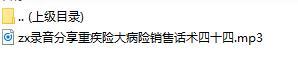 录音分享重疾险大病险销售话术四十四.rar