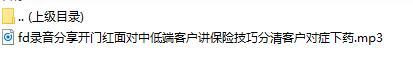 录音分享开门红面对中低端客户讲保险技巧分清客户对症下药.rar