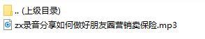 录音分享如何做好朋友圈营销卖保险.rar