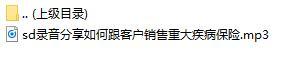 录音分享如何跟客户销售重大疾病保险.rar