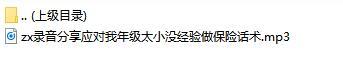 录音分享应对我年级太小没经验做保险话术.rar