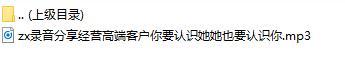 录音分享经营高端客户你要认识她她也要认识你.rar