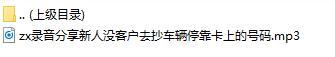 录音分享新人没客户去抄车辆停靠卡上的号码.rar