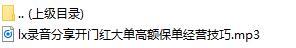 录音分享开门红大单高额保单经营技巧.rar