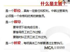 主管MCA3应具备的能力概论培训说明要求30页.ppt