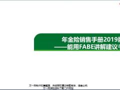 年金險(xiǎn)銷售手冊(cè)2019版能FABE講解建議書(shū)5頁(yè).pptx