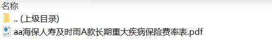 海保人寿及时雨A款长期重大疾病保险费率表.rar