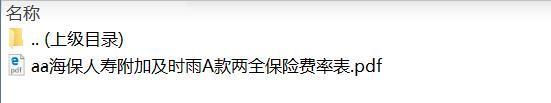 海保人寿附加及时雨A款两全保险费率表.zip