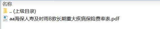 海保人寿及时雨B款长期重大疾病保险费率表.zip