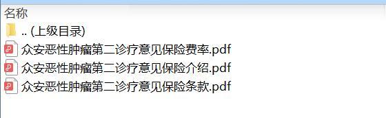 众安恶性肿瘤第二诊疗意见保险条款费率介绍.zip