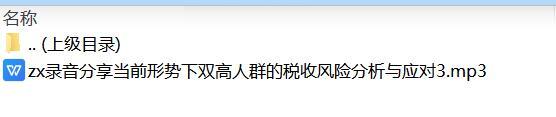 录音分享当前形势下双高人群的税收风险分析与应对3.zip