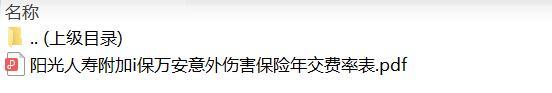 阳光人寿附加i保万安意外伤害保险年交费率表.zip