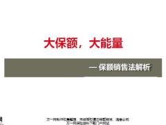 大保額大能量保額銷售法步驟解析23頁.pptx