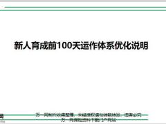新人育成前100天运作体系优化说明85页.pptx