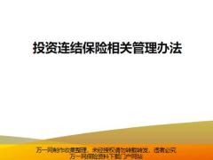 投资连结保险相关管理办法21页.pptx