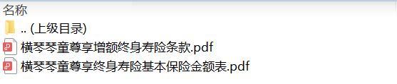 横琴琴童尊享增额终身寿险条款费率.zip