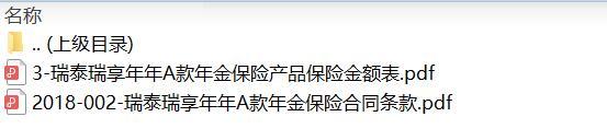 瑞泰瑞享年年A款年金保险合同条款费率.zip