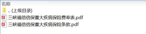 三峡福倍倍保重大疾病保险条款费率.zip