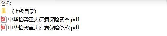 中华怡馨重大疾病保险条款费率.zip