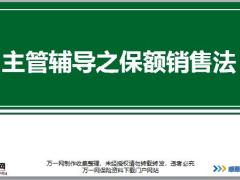 主管辅导之保额销售法17页.pptx