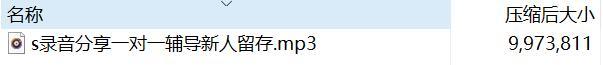 录音分享一对一辅导新人留存.rar