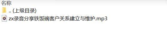 录音分享3铁饭碗客户关系建立与维护.rar