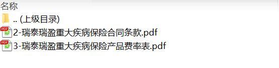 瑞泰瑞盈重大疾病保险合同条款费率.rar