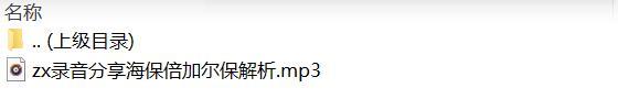 录音分享海保倍加尔保解析.rar