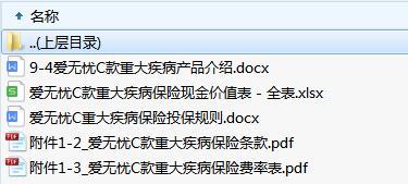 昆仑健康爱无忧C重大疾病保险条款费率规则.zip