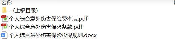 昆仑健康个人综合意外伤害保险条款费率.zip
