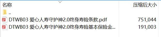 爱心人寿守护神2.0终身寿险条款费率.rar