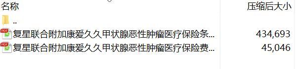 复星联合附加康爱久久甲状腺恶性肿瘤医疗保险条款费率.rar