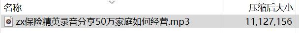 保险精英录音分享50万家庭如何经营.rar