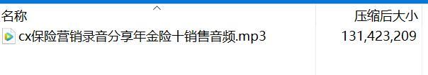 保险营销录音分享年金险十销售音频.rar